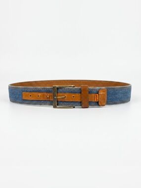 VINTAGE LEVIS 501 ORANGE TAB DENIM LEATHER BELT